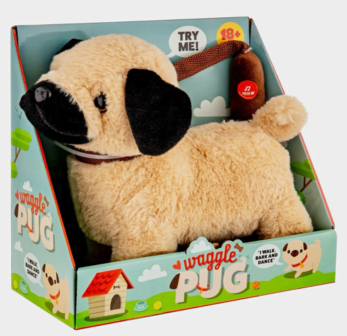 Waggle pug electronic toy pet - pug,