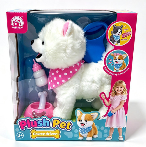 Bichon frisé plush dog toy - plush,