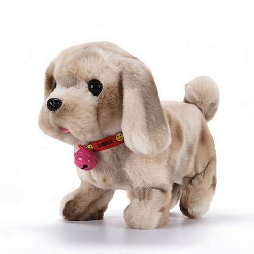 Walking toy dog with bell - walking,