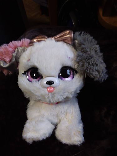 White toy dog battery - battery, operated
