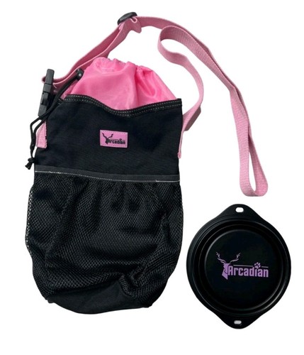 Dog walking shoulder bucket - walking,